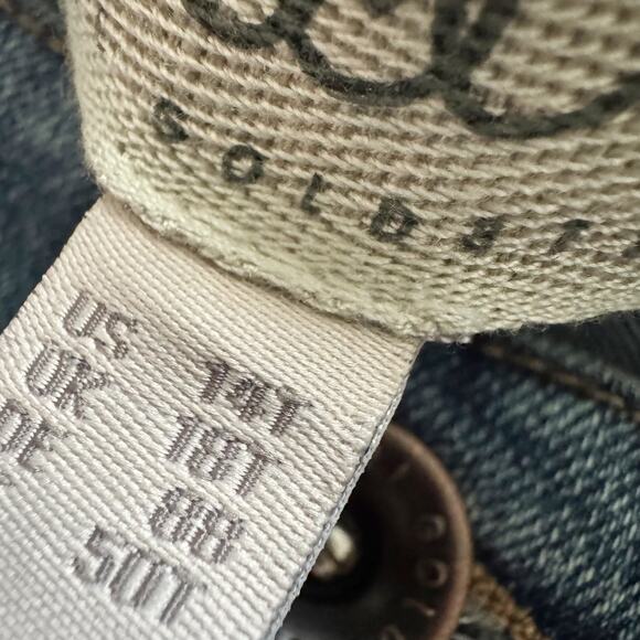 LOGO Lori Goldstein Jeans Women Size 14T Blue Straight Raw hem Cabincore Casual - Picture 5 of 12